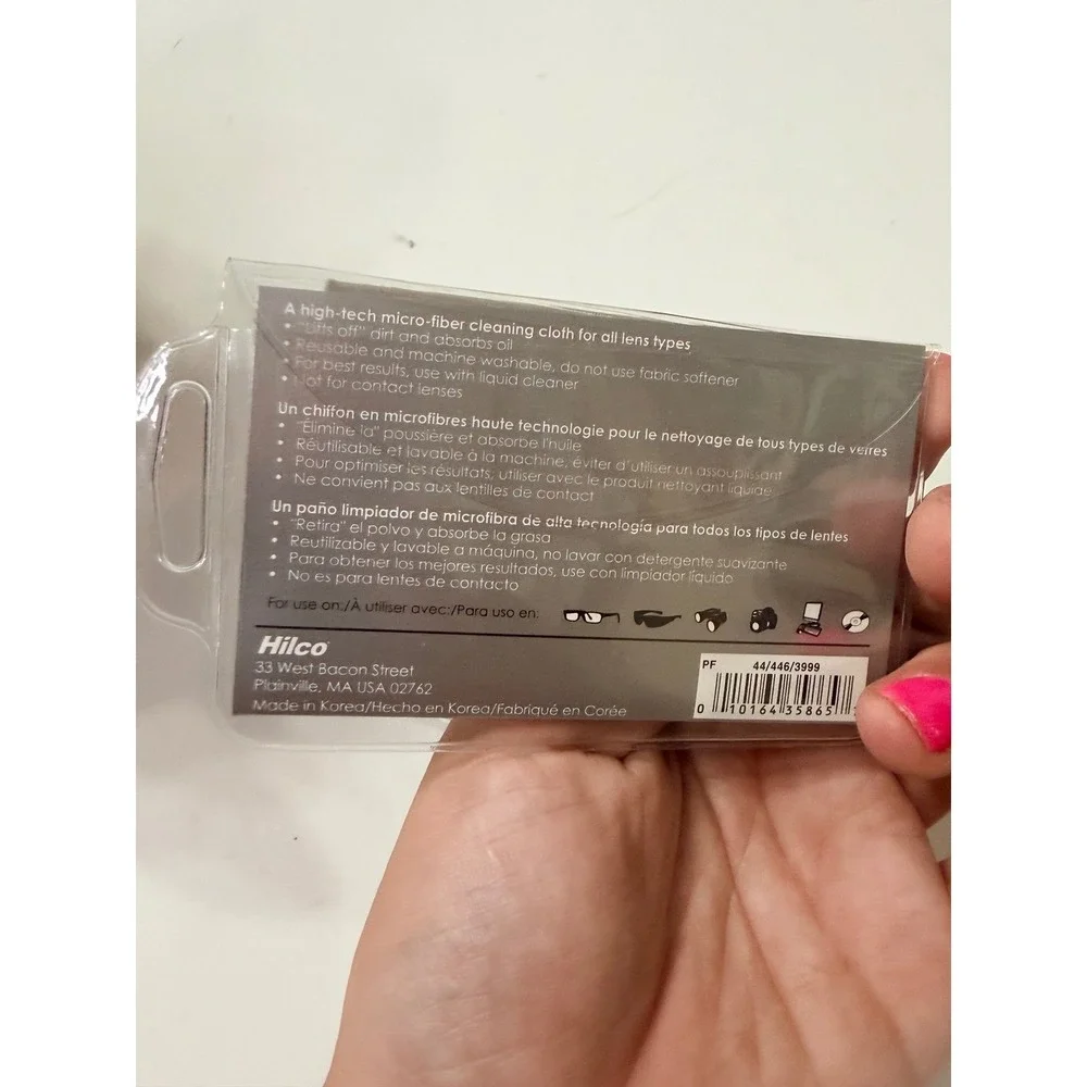 Lot of 6 Leader Microfiber Lens Cleaning Cloths Gray for Glasses Screens Hilco